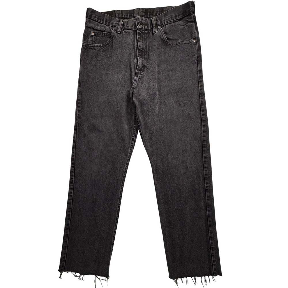 Wrangler Relaxed Fit Faded Black Raw Hem Jeans 97601CB 34x30-2636
